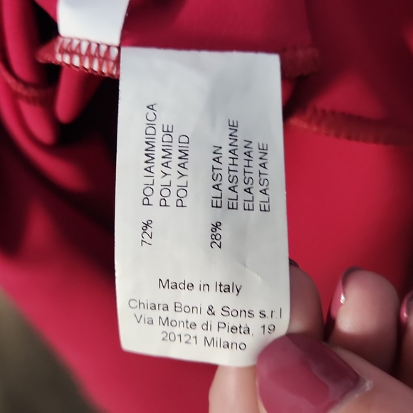 Chiara Boni Dacia Boat-Neck Sleeveless Ruched Gown with Slit Size 46 (US… - Picture 4 of 13